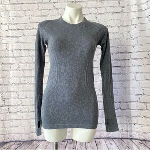 Lululemon Run Swiftly Tech Long Sleeve Lace size 6 gray